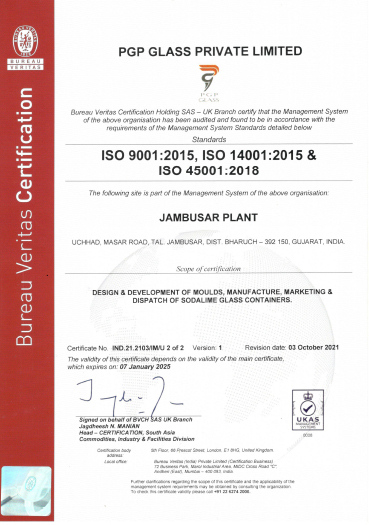 PGP Glass IMS Certificate 2021